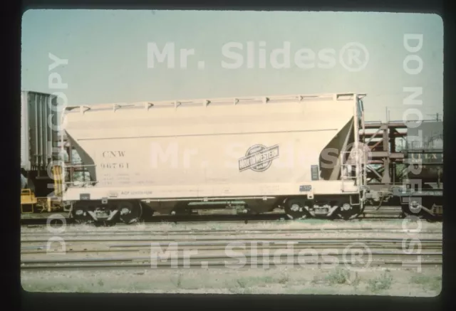 Duplicate Slide Freight C&NW Ry. Chicago & North Western Covered Hopper 96761