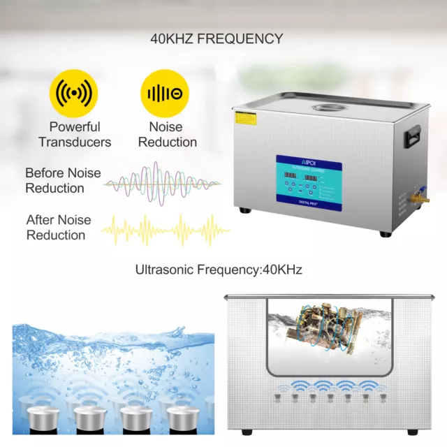 Professional Digital Ultrasonic Cleaner Ultra Sonic Bath Cleaning Tank 0.6L-30L 2