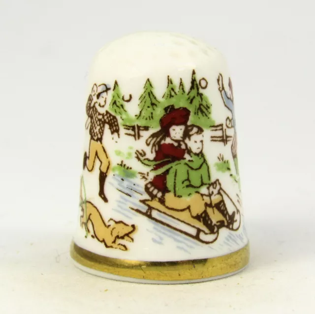 Caverswall Thimble 'Christmas 1979' (Tm103)