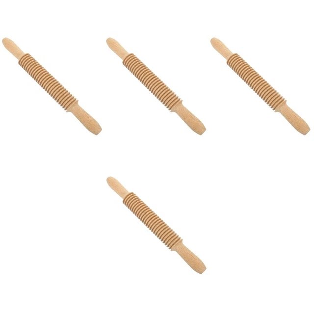 4 piezas Paguetis pasta fideos celosía masa rodante de madera rodante Pi
