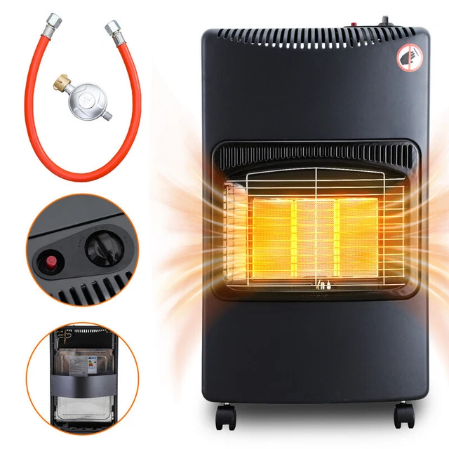 Gasheizung Schwarz Camping 4200W Heizung Gasofen Heizgerät Heizstrahler