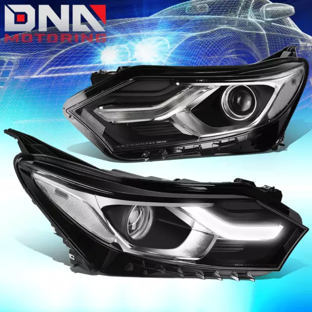 For 2018-2021 Chevy Equinox LED DRL Projector Headlights Headlamps Chrome Clear