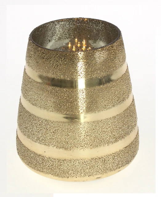 Lanterne Photophore En Maillechort Et Verre, Artisanat Du Maroc Neuf