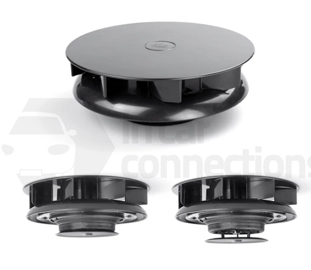 XSmotive Grille D'Aération Faible Profil Rotative Noire Pour Ventilateur De Toit