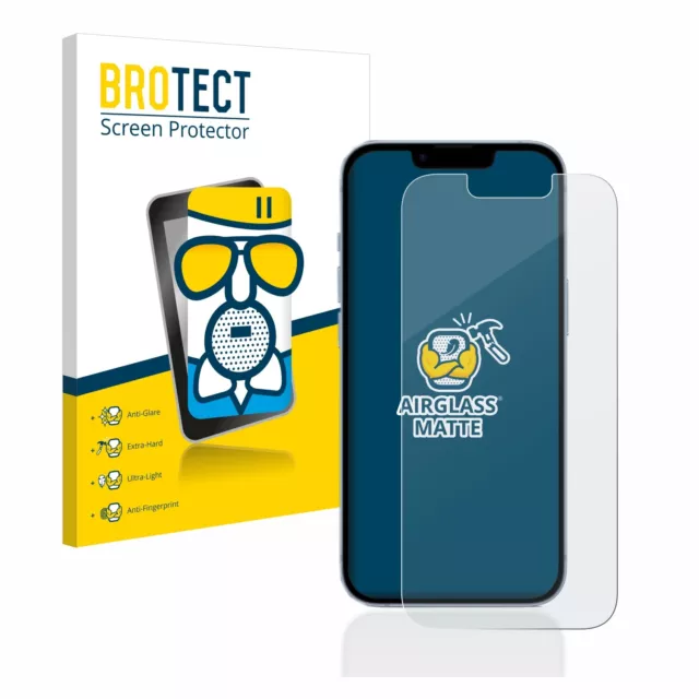 Anti-Reflejos Vidrio Protector Pantalla para Apple iPhone 14 Pelicula Protectora