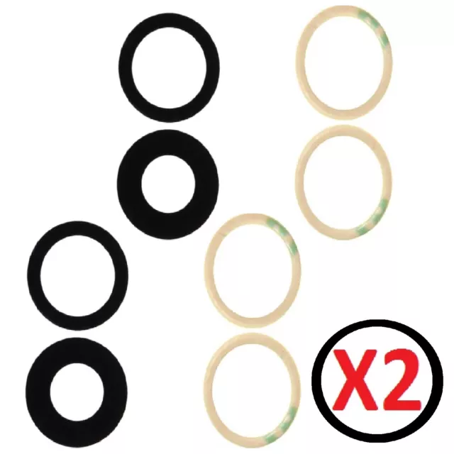 For iPhone 11 Rear Camera Glass Lens Kit Top and Bottom lens Replacement X 2