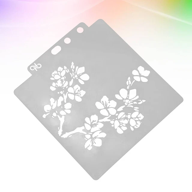 Pochoirs Fleurs Réutilisables 29,7x21 Cm - Motifs Marguerite, Rose, Tournesol Pour Peinture Décorative