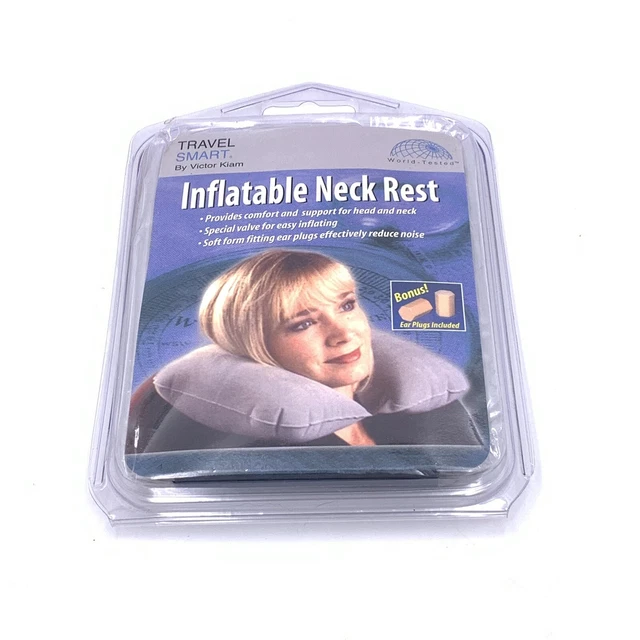 Neck Rest TRAVEL SMART Inflatable Model WVK-614NR Grey UPC 039052823473