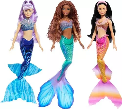 Disney The Little Mermaid Ariel Sisters Doll Set with 3 Fashion Mermaid Dolls, I