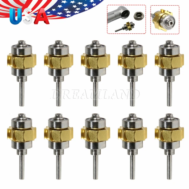 10 Turbine Cartridge Rotor FIT Stadnard Head FAST Speed Handpiece YB6 GB4 SB6