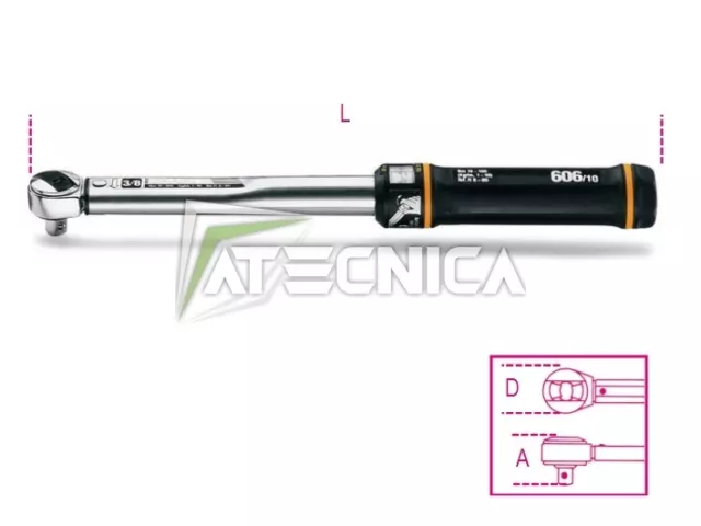 Chiave dinamometrica Beta 606/20 Q1/2 200NM cricchetto scatto reversibile 666/20