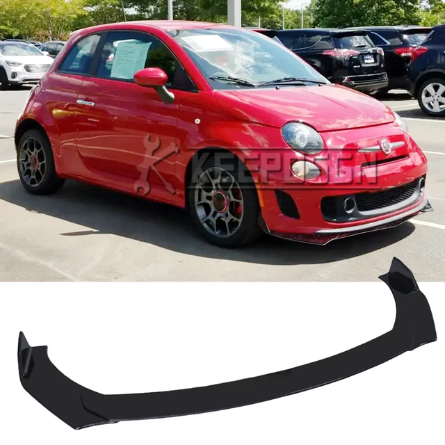 FOR FIAT ABARTH 500 595 Gloss Front Bumper Lip Splitter Spoiler Under ...