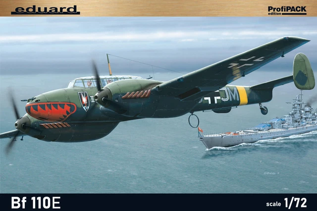 MESSERSCHMITT Bf 110E (5 Décos) EDUARD Profipack  PLASTIC KIT 1/72