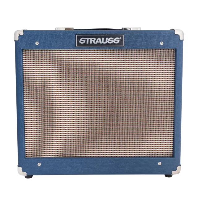 Strauss SVT-15R 15 Watt Combo Valve Amplifier with Reverb (Blue) Brand New