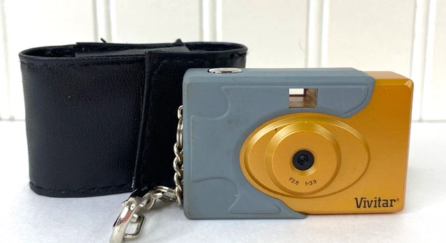 Vivitar Gold Gray Camera Keychain Battery Case Sold As Is FLAW Parts Only