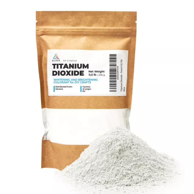 1 lb (450 gr) Titanium dioxide powder pigment. TiO2 white powder