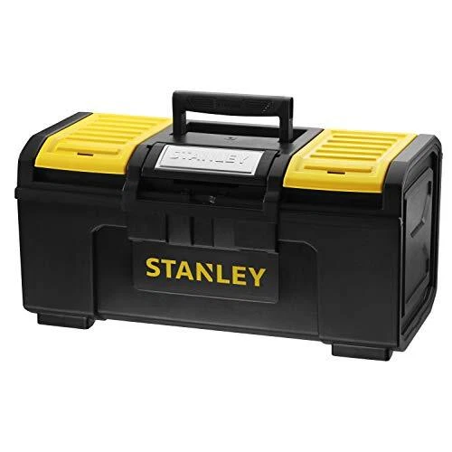 Caja de herramientas STANLEY HÁGALO USTED MISMO, 1 pestillo táctil, 2 organizadores de tapas para piezas pequeñas, 19 pulgadas,
