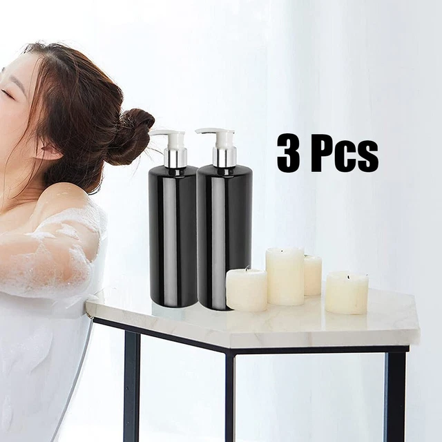 Botellas de bombeo vacías negras dispensador de jabón set champú accesorios 500ml hogar