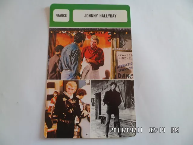 Carte Fiche Cinema Johnny Hallyday