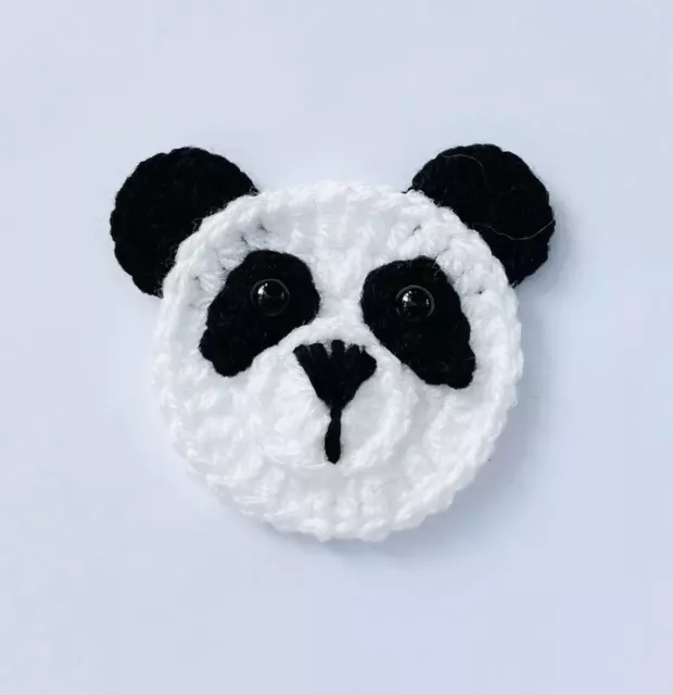 CROCHET Panda Applique, Embellishment, Motif, Crafts, Crochet, Knitting, Bear
