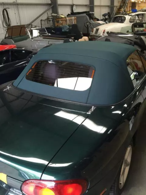 Mazda Mx5 MK2 - Soft Top Green Mohair Hood with Heated Glass Window