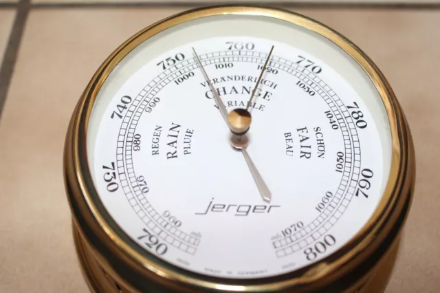 Dekoratives Altes Schiffsbarometer Jerger Made In Germany #10276