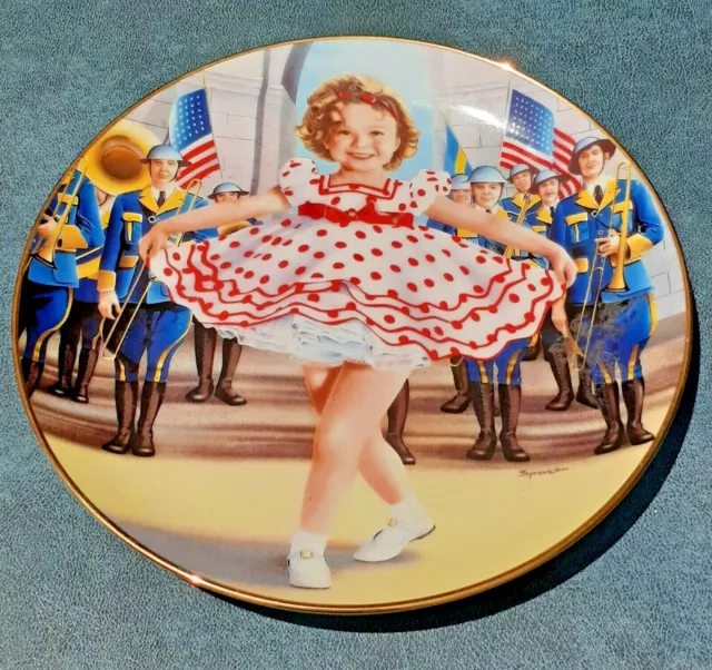 The Danbury Mint " Stand Up and Cheer " Shirley Temple 8" Collector Plate D5675