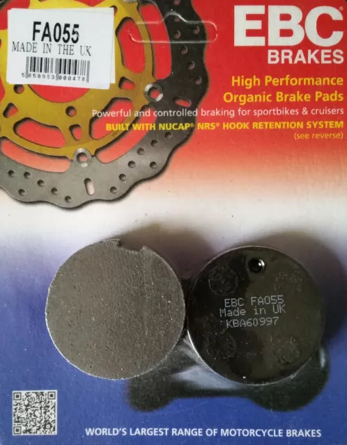 EBC/FA055 Brake Pads (Front) for Suzuki GT125/185/250, GT380/550, GT750 Kettle..