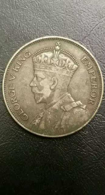 Silver New Zealand 1935 Half Crown Silver Coin