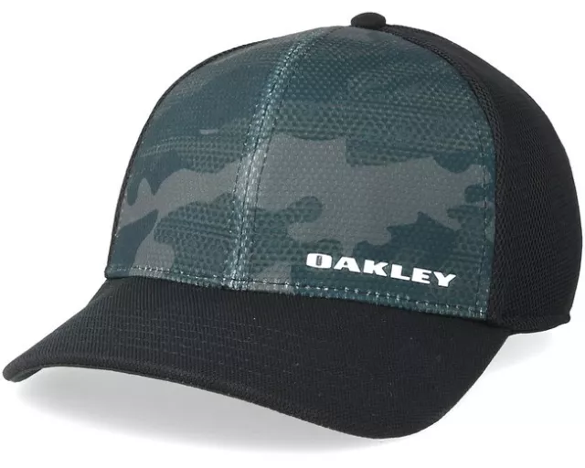 Oakley Men’s Silicone Bark Trucker Print 2.0 Cap O Hydrolix fabric-Black- Cool!