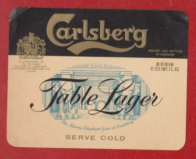 Carlsberg Copenhagen  Table Lager Beer Label -See Scan Uncommon - Pack W8