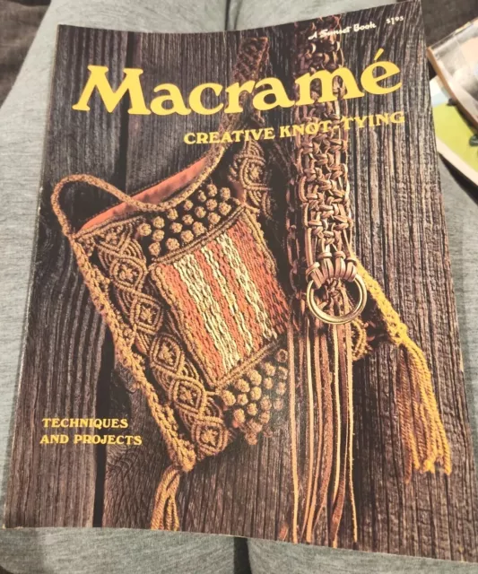 Vintage 1972 Macrame Creative Knot-Tying - A Sunset Book