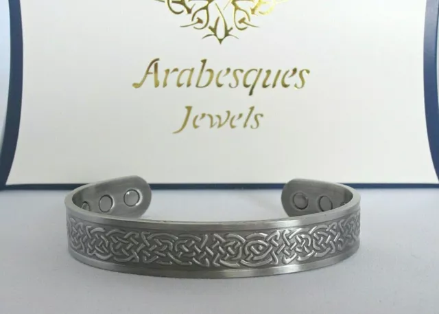ARABESQUES TOP QUALITY Mens L/XL Celtic design copper magnetic bangle/bracelet