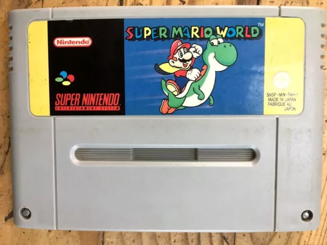Cartouche Seule Super Mario World Originale Nintendo Snes Pal Fah Fra Cartridge