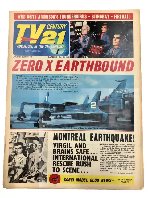 TV 21 Century With Gerry Anderson’s Thunderbirds #121 UK 1967 Comic Magazine