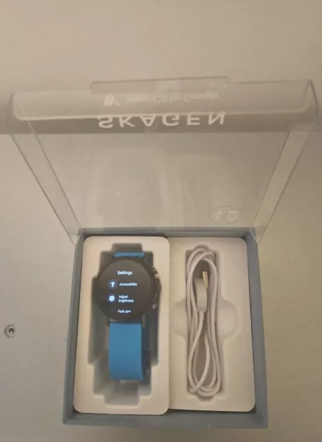 SKAGEN DW7S1 WOMEN Smartwatch Blue Silicone Strap Google Os Boxed