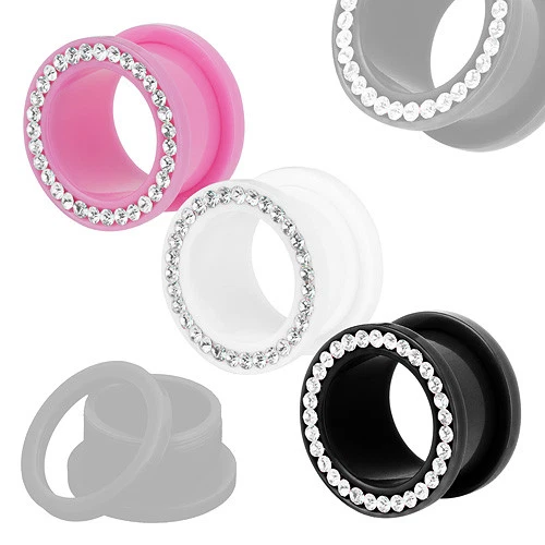 FLESH TUNNEL PLUG Piercing Impronte Orsetto Acciaio 2 3 4 5 6 8 10 - Foto 9