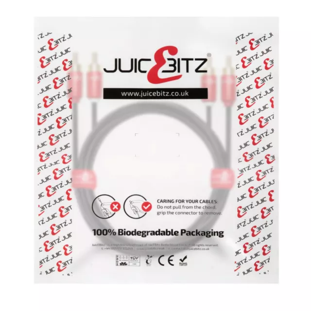 Cable RCA macho a macho JuicEBitz® - GARANTÍA DE POR VIDA 3