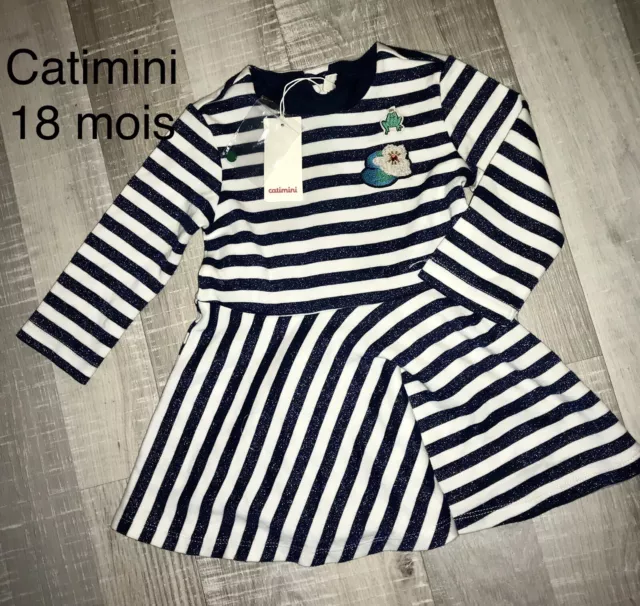 CATIMINI 9 MOIS Fille ROBE Motif Sucette Coeur ETE 2018 EUR 9 00 PicClick FR
