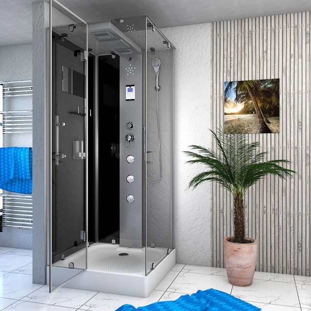 AcquaVapore doccia a vapore timbro doccia sauna doccia box doccia D38-23L2 100x100 cm