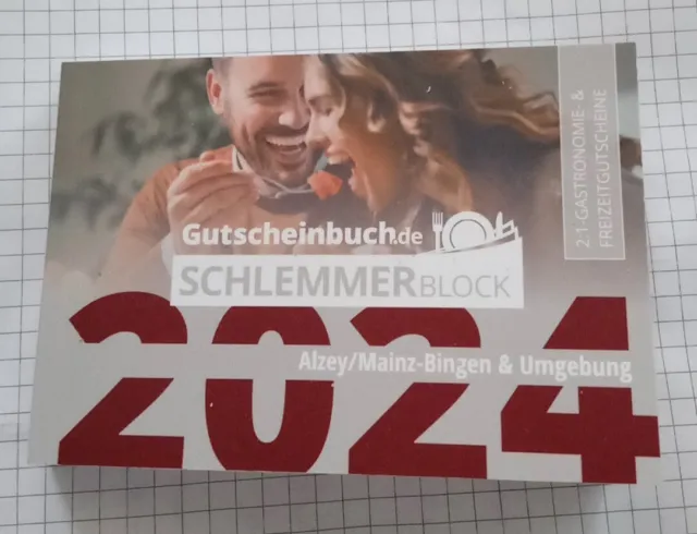 Gutscheinbuch Schlemmerblock 2024 Alzey/Mainz-Bingen & Umgeb. Mit Mobile Code