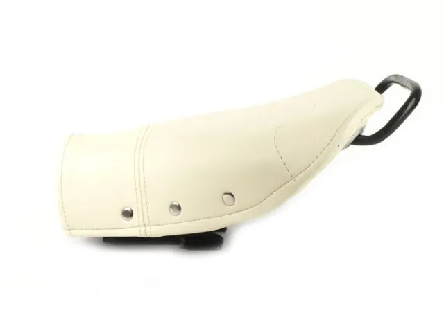 Vespa PX 125 150 200 VBB Sprint Super Single Saddle Seat & Grab Rail - CREAM