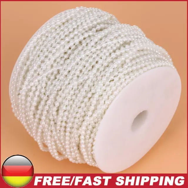 10M 3mm Perlen Girlande Hochzeit Dekoration Cotton Line Kette Perlen Weihnachten