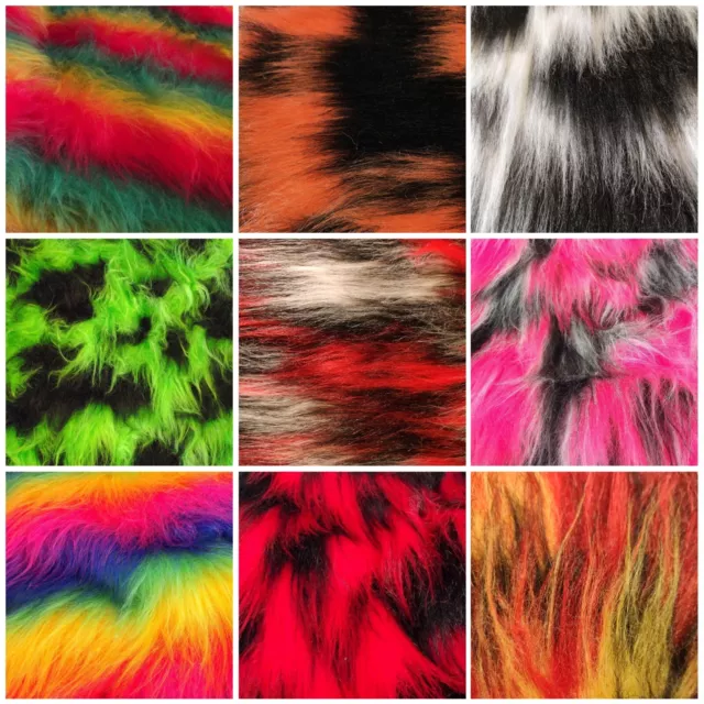 Long Haired Faux Fur Fabric - Multiple Lengths & Colours - AC 356 / YF54