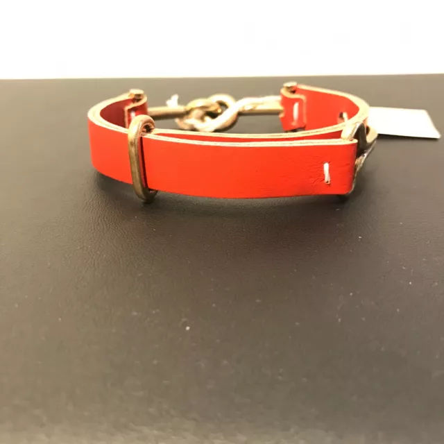 Giles & Brother Red Leather Archer Bracelet Cuff Giles and Brother 2