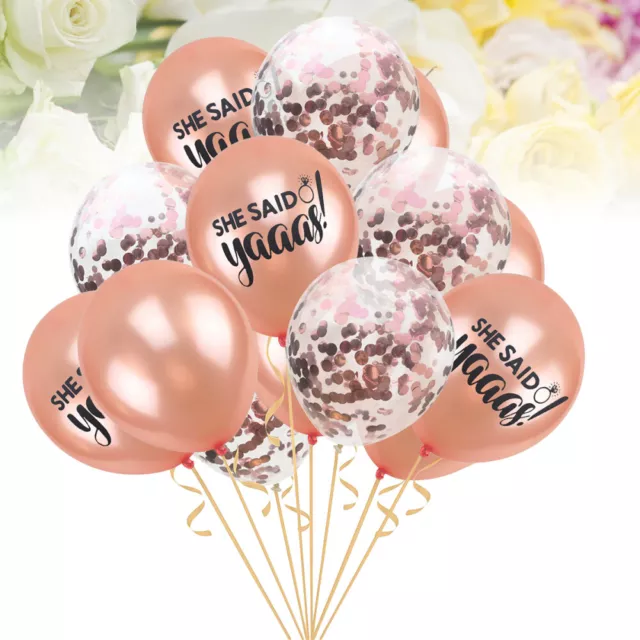 15 Pcs Bachelorette Party Supplies Rose Gold Wedding Balloons Decorations for