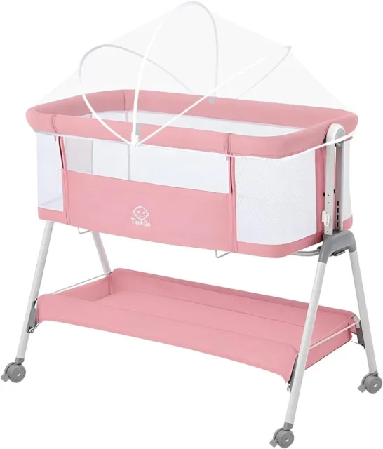 Baby Bassinet with Mattress 3-in-1 Bedside Bassinet Bedside Cribs Co Sleeper-AU