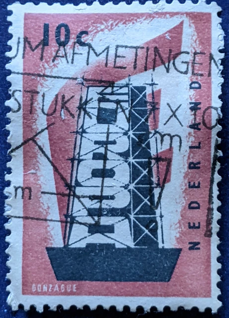 Stamp Netherlands SG836 1956 10c EUROPA Used
