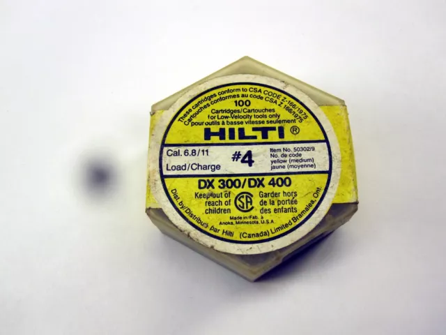 Hilti 50302/9 DX 300/DX 400 Cartridges Yellow 6.8/11 Cal