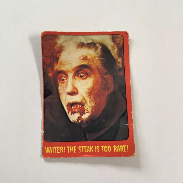 1976 Shocking Laffs Dracula Topps Gum Card Number 42 